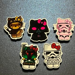 Hello Kitty Star Wars 5PC Shoe Croc Charms - RESIN