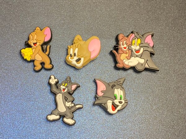 Tom and Jerry 5PC Soft PVC Shoe Croc Charms