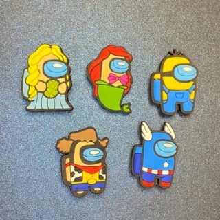 Among Us Set B 5PC Soft PVC Shoe Croc Charms