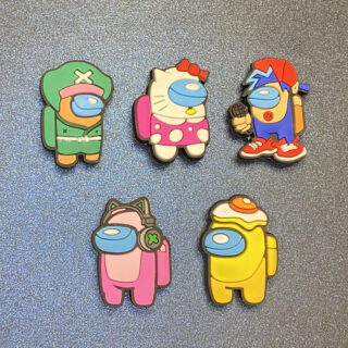 Among Us Set C 5PC Soft PVC Shoe Croc Charms