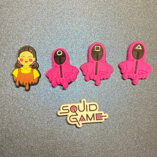 Squid Game Set B 5PC Soft PVC Shoe Croc Charms