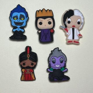 Disney Villains 5PC Soft PVC Shoe Croc Charms