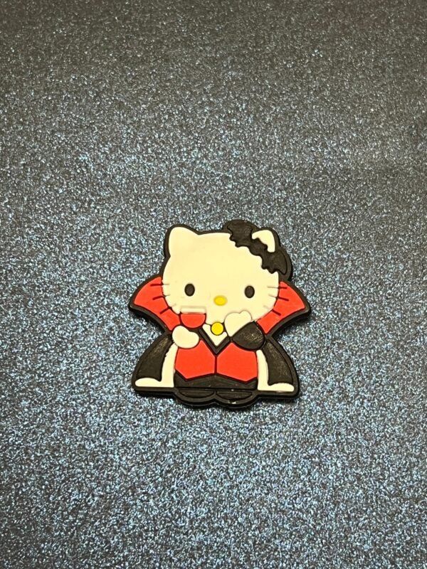 5PC Hello Kitty Vampire, Cup Noodle, Devil, Zombie, Mummy Soft PVC Shoe Croc Charms - Image 2
