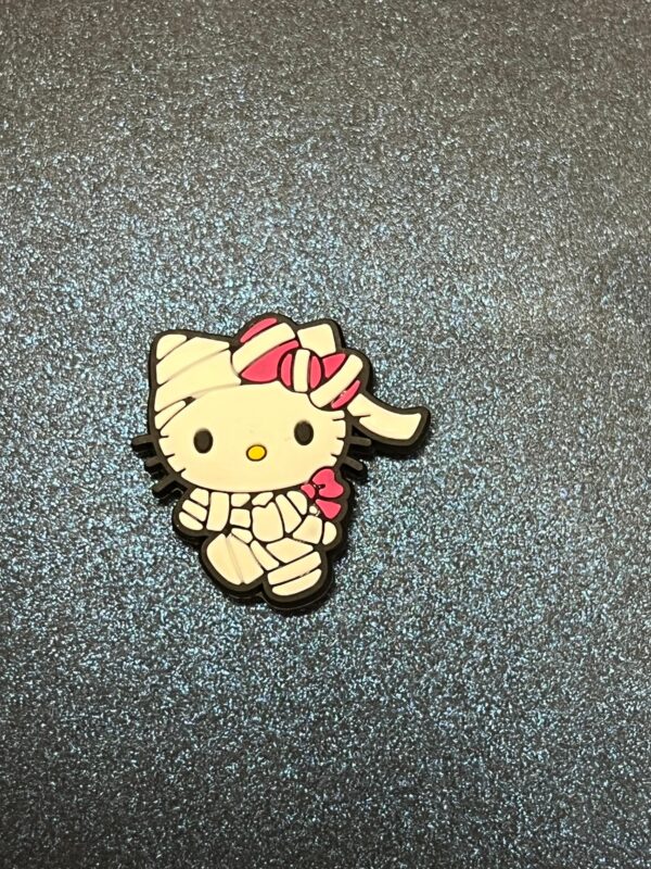 5PC Hello Kitty Vampire, Cup Noodle, Devil, Zombie, Mummy Soft PVC Shoe Croc Charms - Image 4