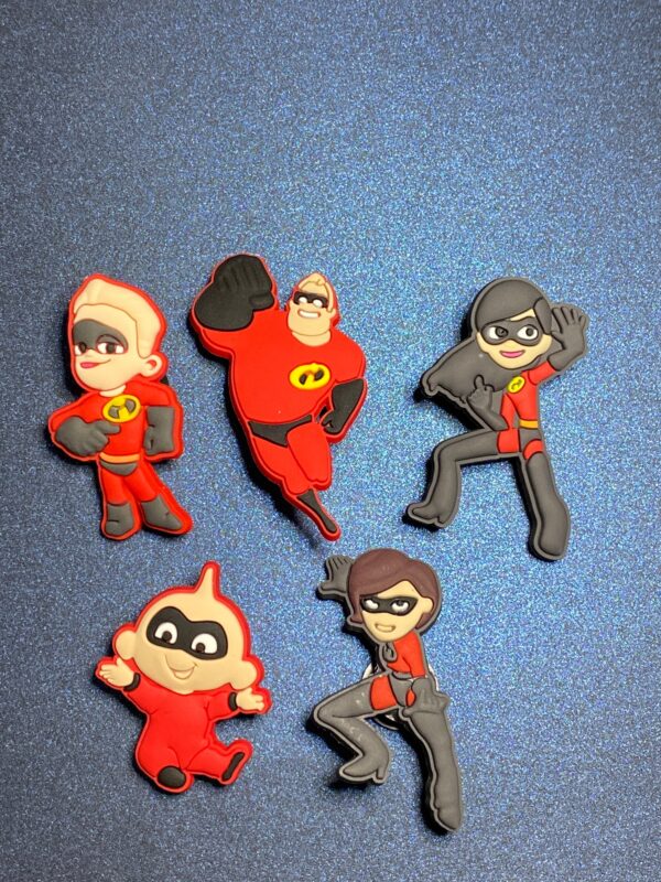 The Incredibles 5PC Soft PVC Shoe Croc Charms