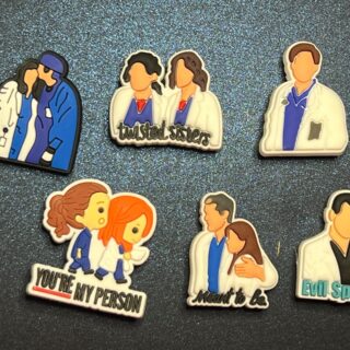 6PC Grey's Anatomy Soft PVC Shoe Charms