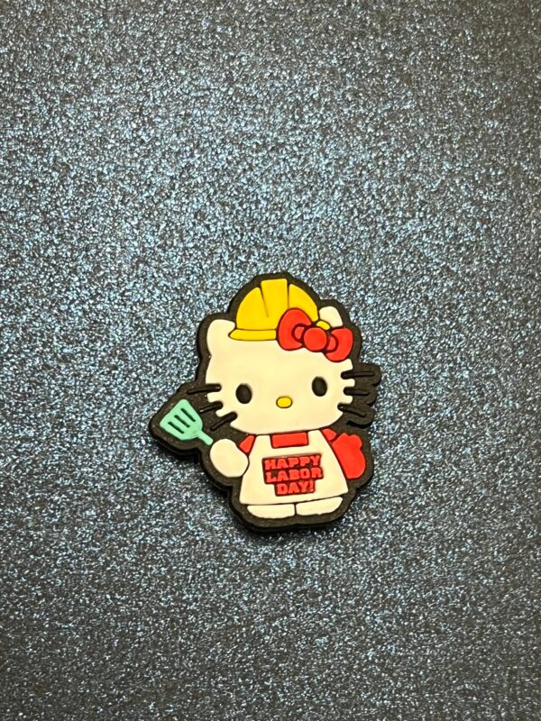 6PC Hello Kitty July 4th, Angel, Kimono, Cook, Princess, Teacher Soft PVC Shoe Croc Charms - Image 4