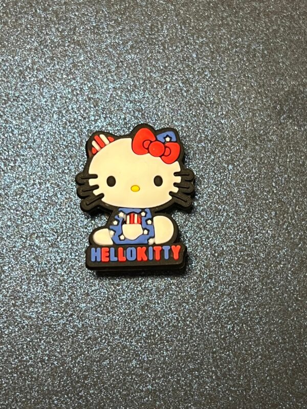 6PC Hello Kitty July 4th, Angel, Kimono, Cook, Princess, Teacher Soft PVC Shoe Croc Charms - Image 6