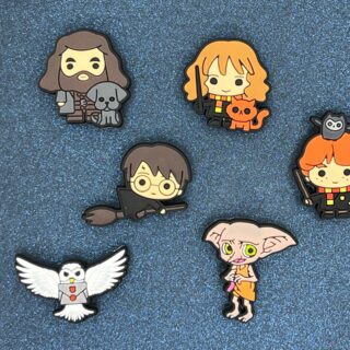 6PC Harry Potter Soft PVC Shoe Croc Charms