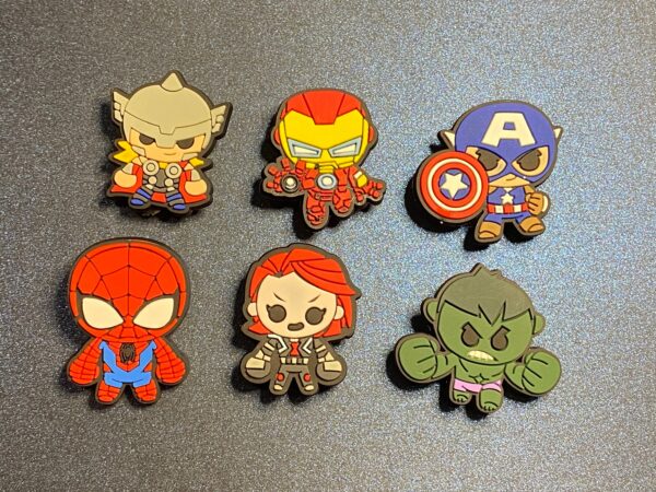 Marvel Avengers 6PC Soft PVC Shoe Croc Charms