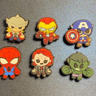 Marvel Avengers 6PC Soft PVC Shoe Croc Charms