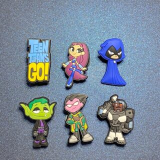 Teen Titans 6PC Soft PVC Shoe Croc Charms