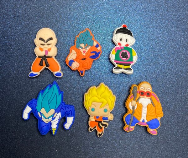 Dragon Ball 6PC Soft PVC Shoe Croc Charms Jibbitz