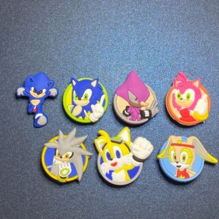 Sonic the Hedgehog 7PC Soft PVC Shoe Croc Charms