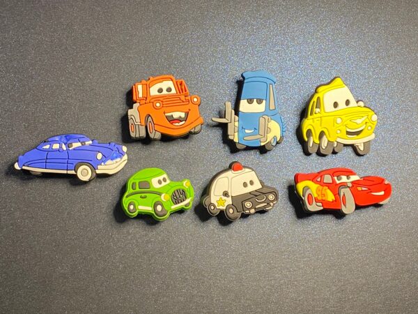 Disney Cars 7PC Shoe Charms - Soft PVC Animation
