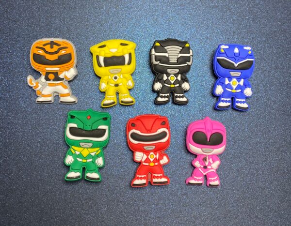 Power Rangers 7PC Soft PVC Shoe Croc Charms