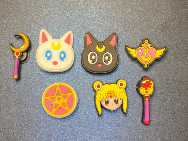 Sailor Moon 7PC Soft PVC Shoe Croc Charms