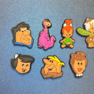 The Flintstones 7PC Soft PVC Shoe Croc Charms
