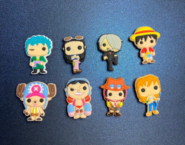 One Piece 8 PC Soft PVC Shoe Croc Charms