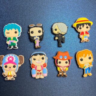 One Piece 8 PC Soft PVC Shoe Croc Charms