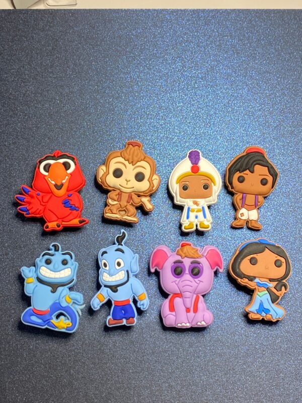 Aladdin 8PC Soft PVC Shoe Croc Charms