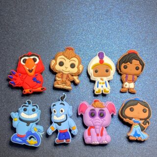Aladdin 8PC Soft PVC Shoe Croc Charms
