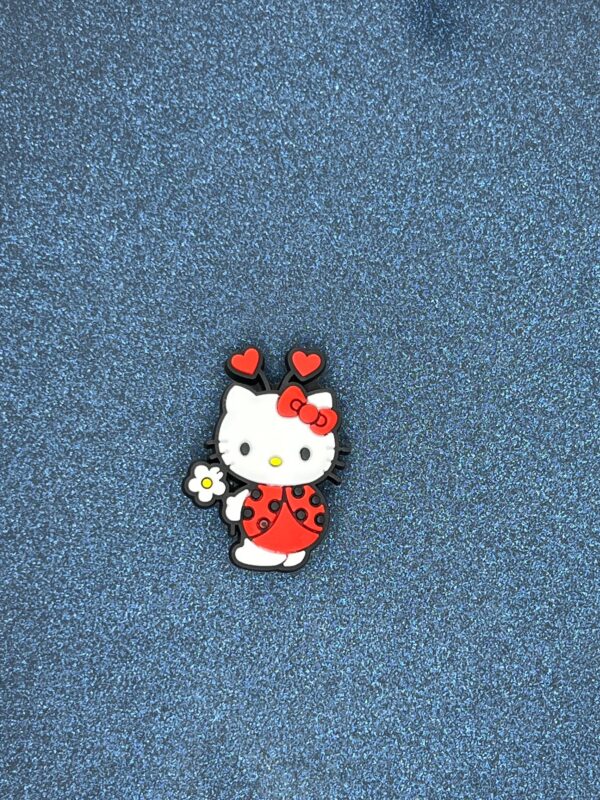Hello Kitty Heart Valentine 8PC Soft PVC Shoe Croc Charms - Image 3