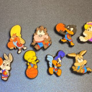 Tiny Toons 8PC Soft PVC Shoe Croc Charms