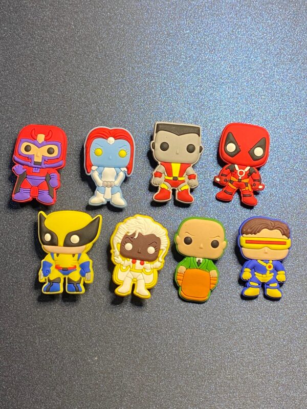 X-MEN 8PC Soft PVC Shoe Croc Charms