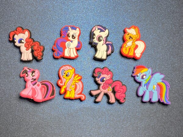 My Little Pony 8PC Soft PVC Shoe Croc Charms