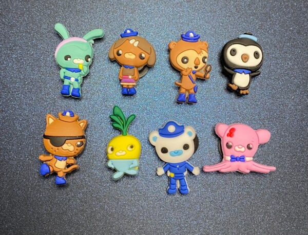 The Octonauts 8PC Soft PVC Shoe Croc Charms