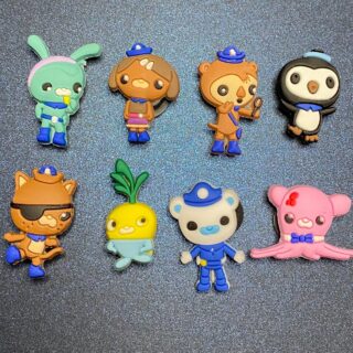 The Octonauts 8PC Soft PVC Shoe Croc Charms