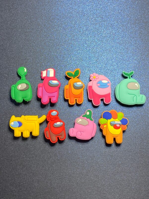 Among Us Set A - 9PC Soft PVC Shoe Croc Charms Jibbitz
