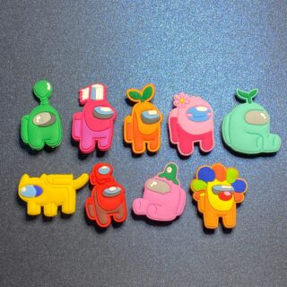 Among Us Set A - 9PC Soft PVC Shoe Croc Charms Jibbitz