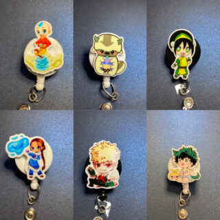 Anime/Cartoon Characters - alligator clip - badge reel