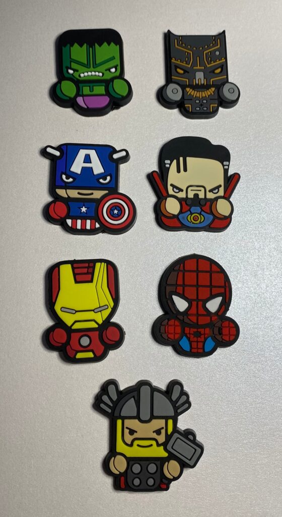 Avengers inspired characters- alligator clip - badge reel