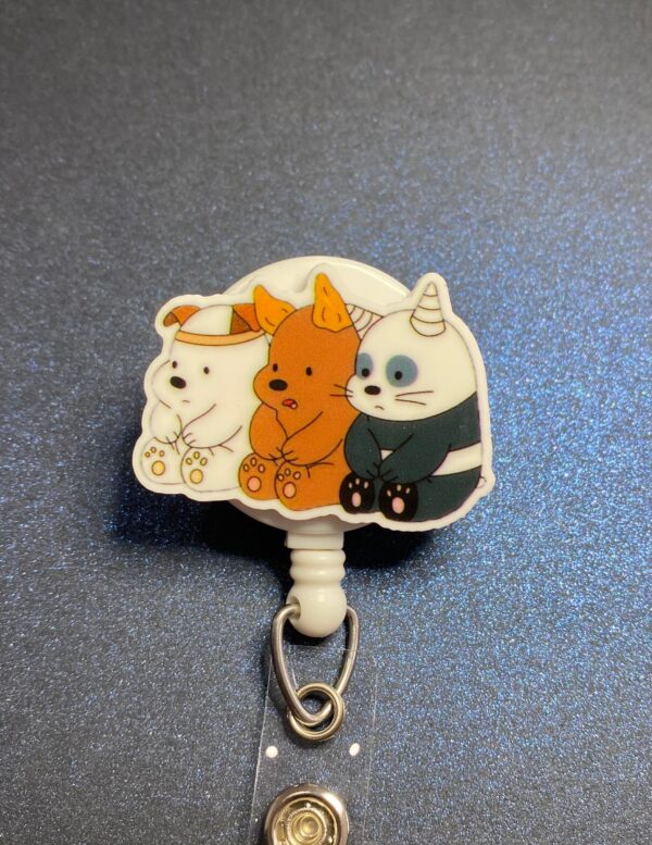 Bear characters- alligator clip - badge reel - Image 3