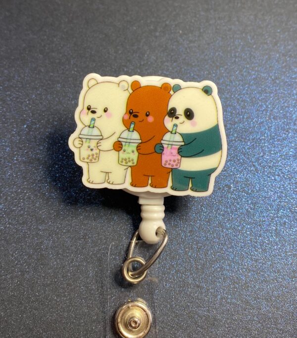 Bear characters- alligator clip - badge reel - Image 5