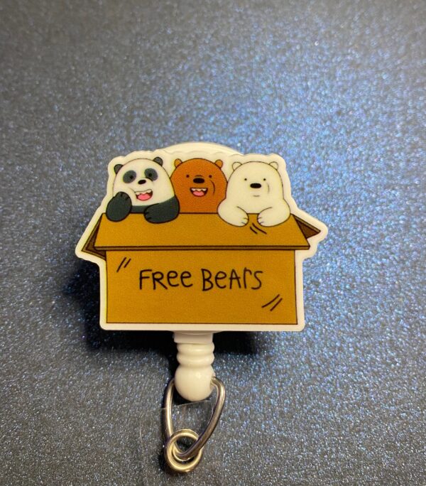Bear characters- alligator clip - badge reel - Image 6