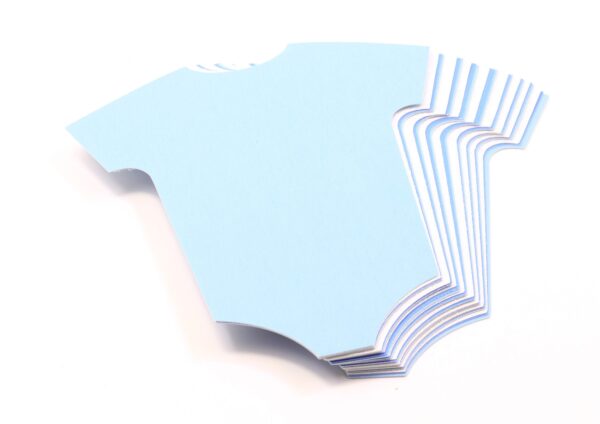 Blue & Glitter White Baby Onesie cutout 5" x 4" - Image 2
