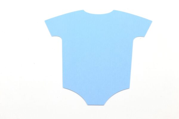 Blue & Glitter White Baby Onesie cutout 5" x 4" - Image 3
