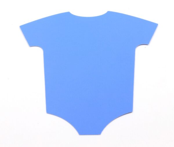 Blue & Glitter White Baby Onesie cutout 5" x 4" - Image 4