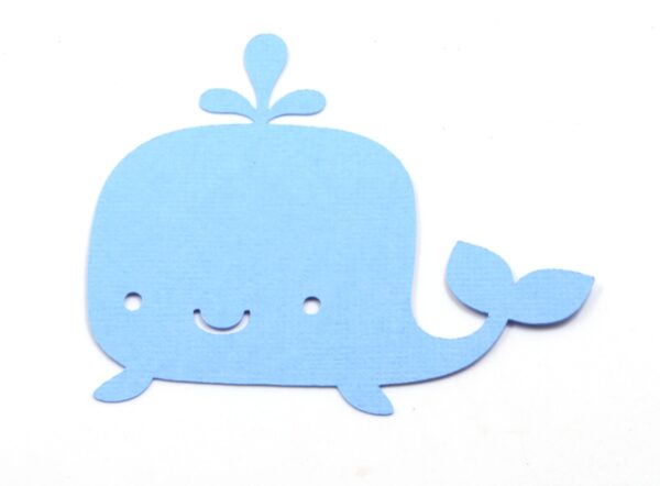 Blue Paper Whale Cutout - 15 count - Image 3