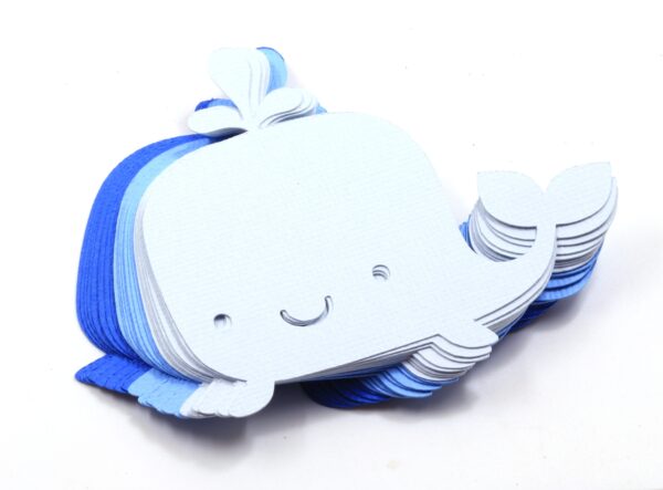 Blue Paper Whale Cutout - 15 count - Image 5
