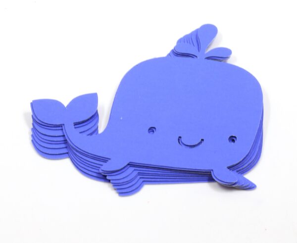 Blue Paper Whale Cutout - 30 count - Image 2