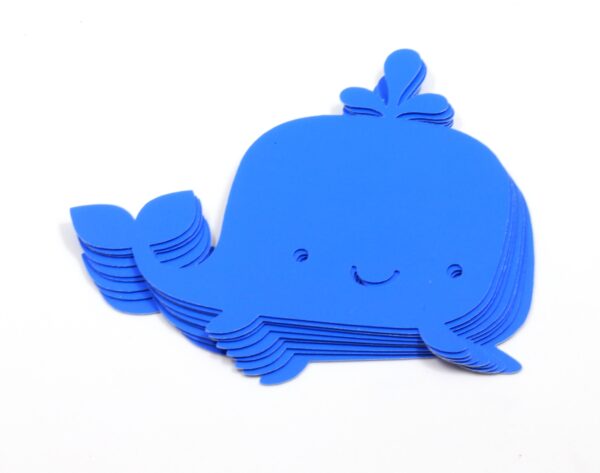 Blue Paper Whale Cutout - 30 count - Image 3