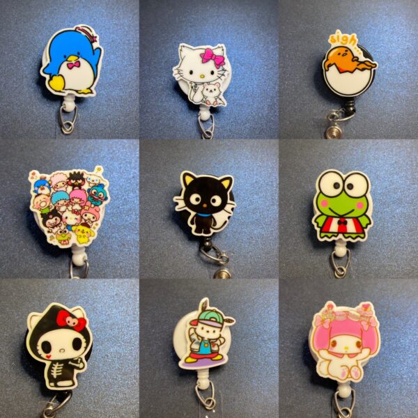 Character - alligator clip - badge reel