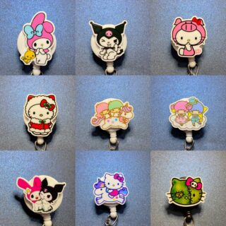 Character - alligator clip - badge reel