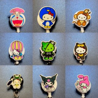 Character - alligator clip - badge reel