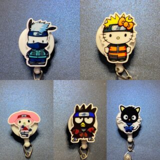 Character - alligator clip - badge reel